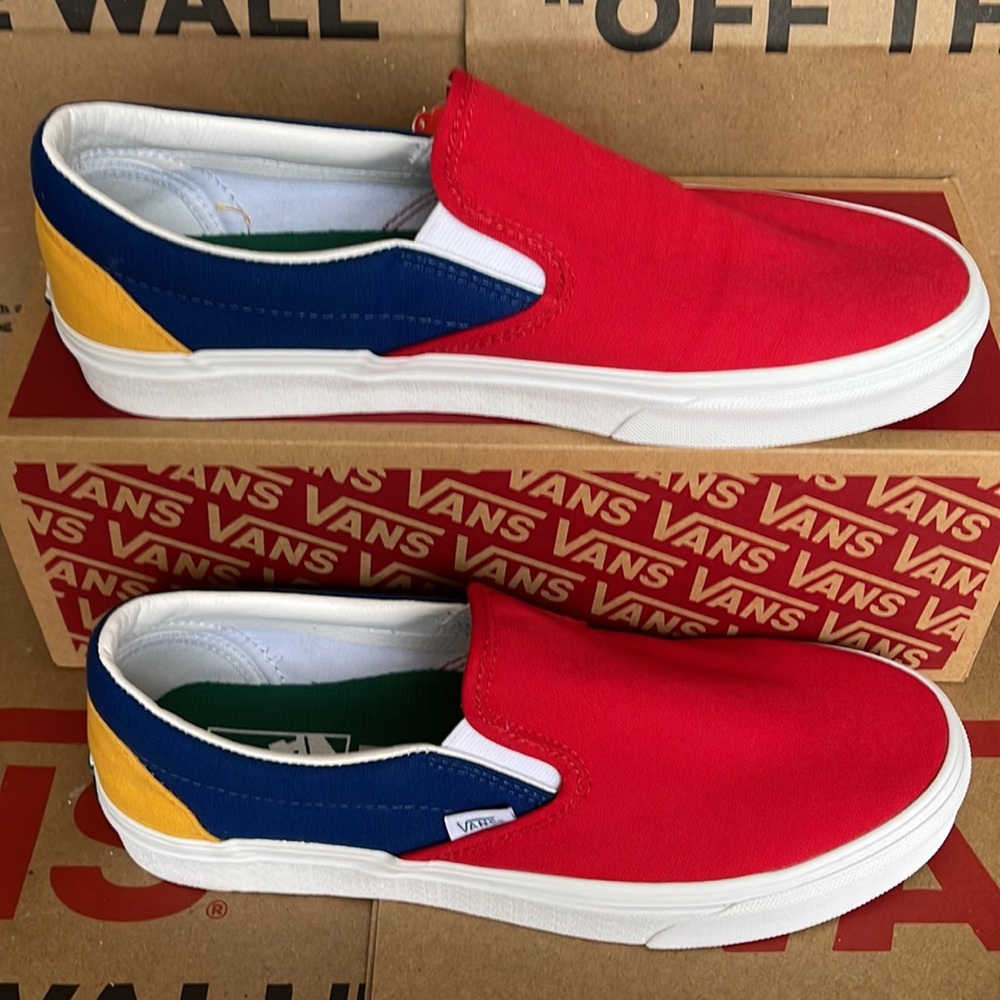Vans Classic Slip On Vans Yacht Club Red /Blue sneakers men’s - Picture 2 of 16